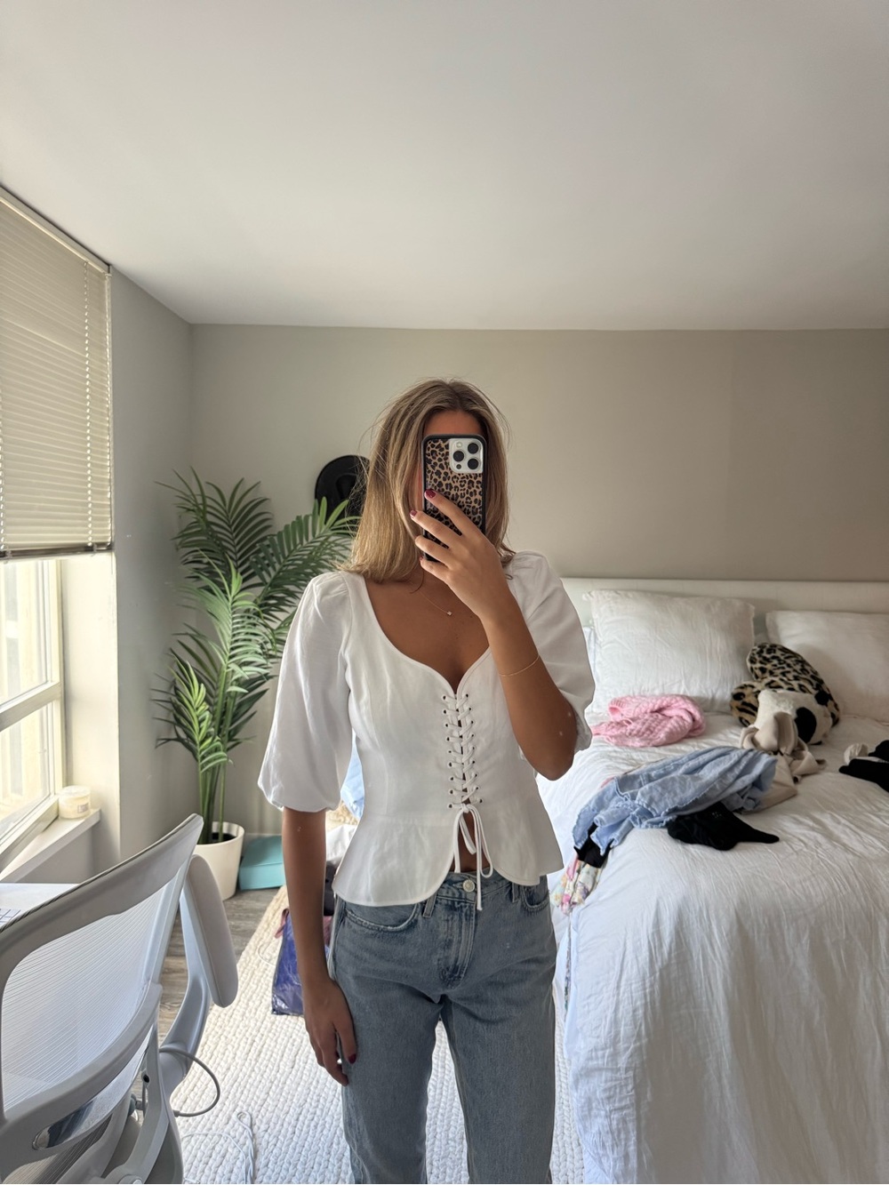 Aritzia linen blouse